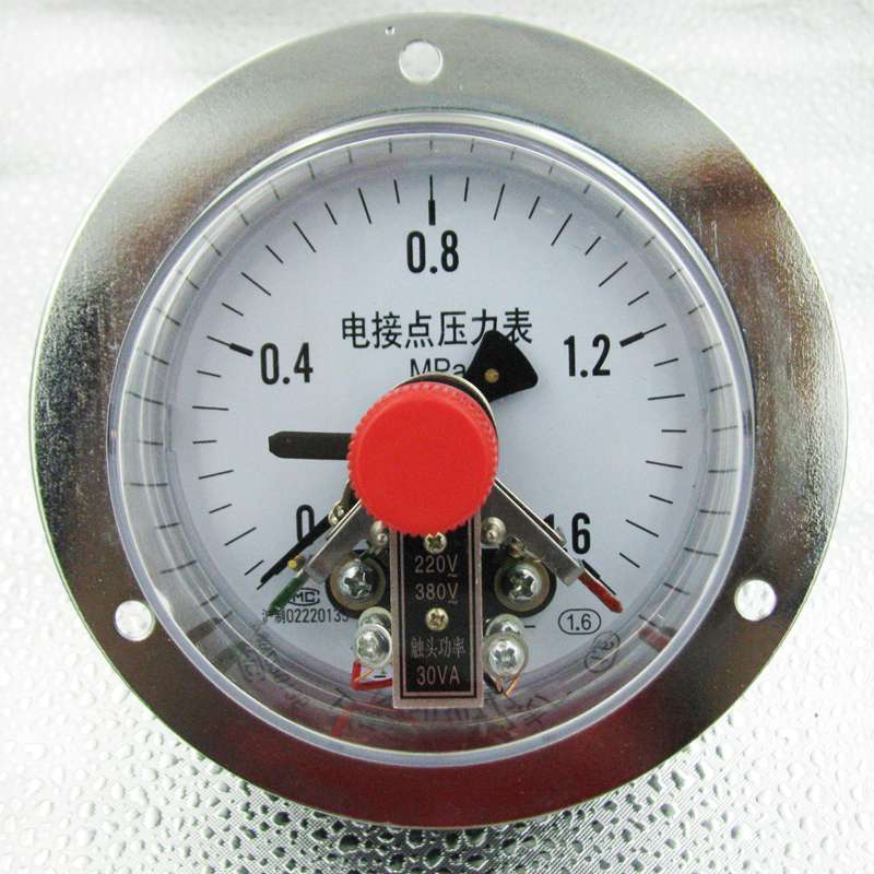 Đồng hồ áp suất 3 kim chân sau, 0-1.6MPA