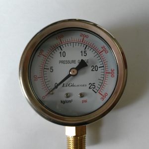 Đồng hồ đo áp suất có dầu 0-25kg/cm2