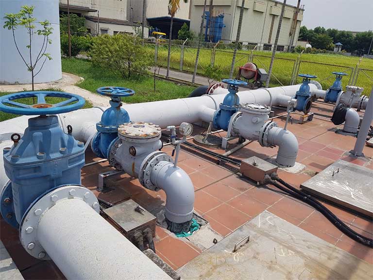 Ứng dụng mặt bích thép,bích mạ kẽm DN250.