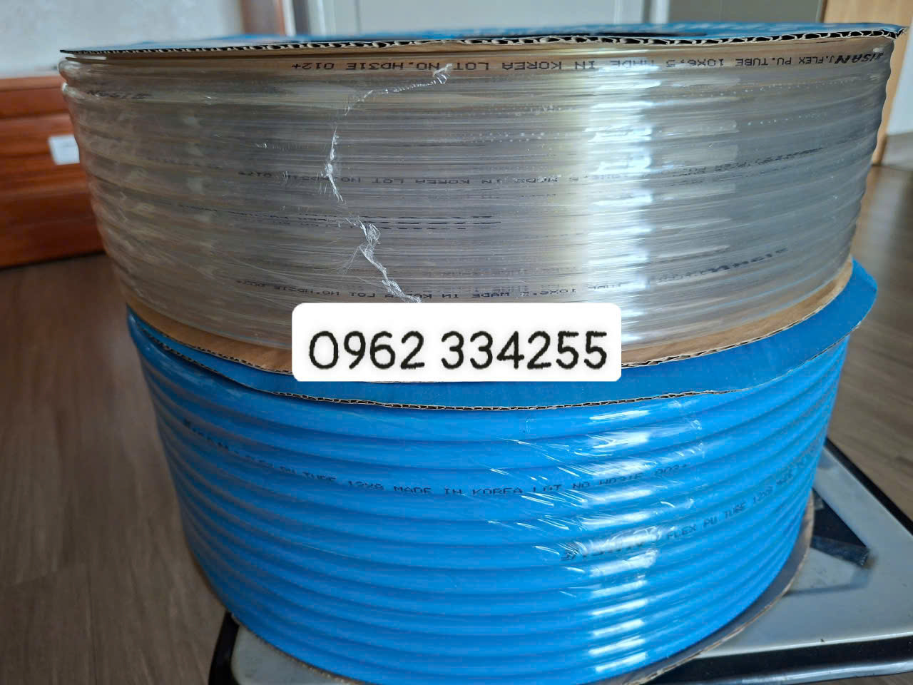 Dây hơi khí nén Jisan phi 10x6.5x100m - Hàng chất lượng cao, màu xanh hoặc trắng