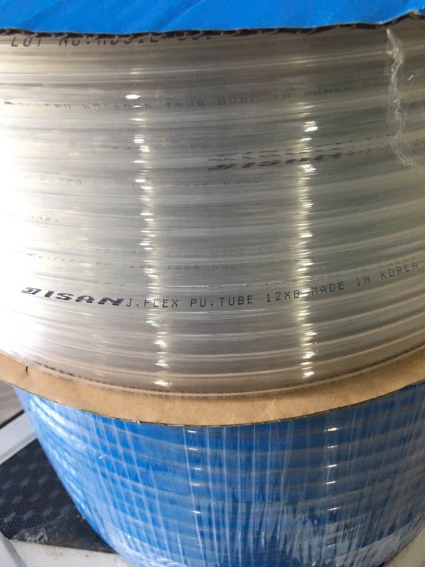 Dây hơi khí nén Phi 12x8 JISAN Hàn Quốc màu trắng trong - Hàng chất lượng cao