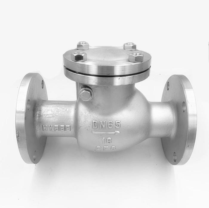 Van 1 chiều lá lật inox mặt bích